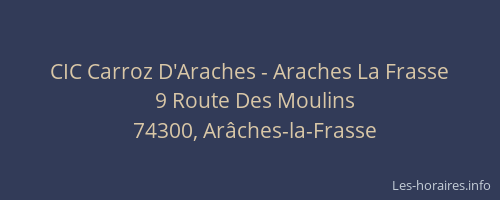 CIC Carroz D'Araches - Araches La Frasse