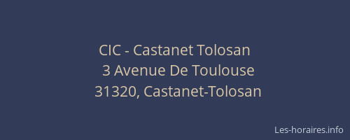 CIC - Castanet Tolosan