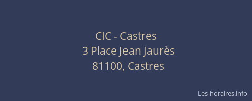 CIC - Castres