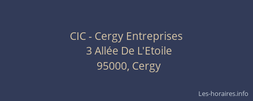 CIC - Cergy Entreprises