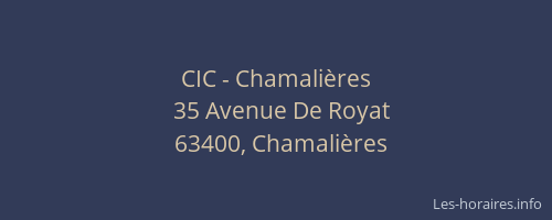 CIC - Chamalières