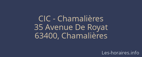 CIC - Chamalières