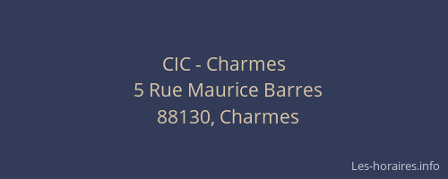 CIC - Charmes