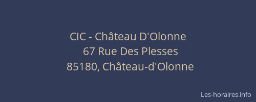 CIC - Château D'Olonne