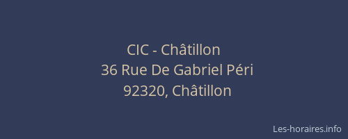 CIC - Châtillon