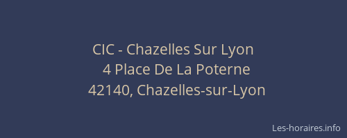 CIC - Chazelles Sur Lyon