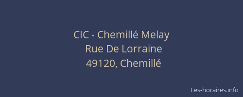 CIC - Chemillé Melay