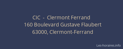 CIC  -  Clermont Ferrand