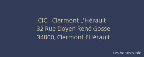 CIC - Clermont L'Hérault