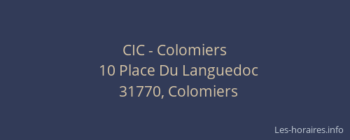 CIC - Colomiers