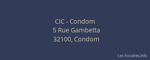 CIC - Condom
