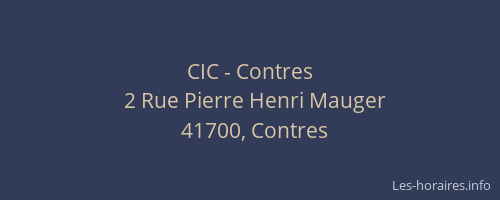 CIC - Contres