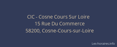 CIC - Cosne Cours Sur Loire