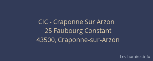 CIC - Craponne Sur Arzon