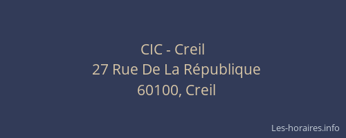 CIC - Creil