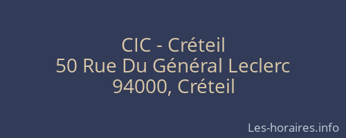 CIC - Créteil