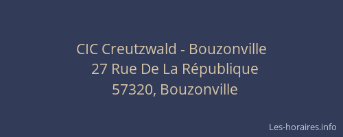 CIC Creutzwald - Bouzonville
