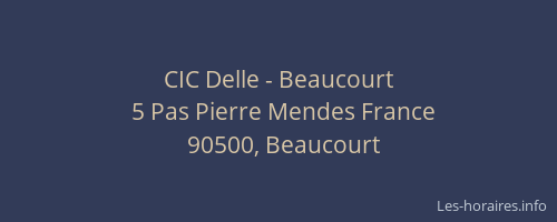CIC Delle - Beaucourt