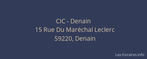 CIC - Denain