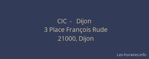 CIC  -   Dijon