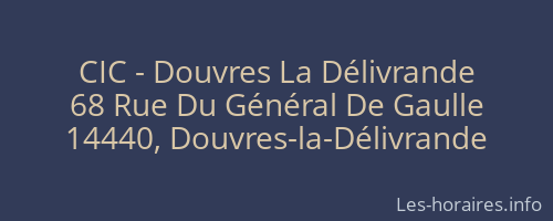 CIC - Douvres La Délivrande
