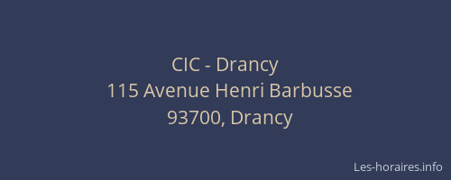 CIC - Drancy