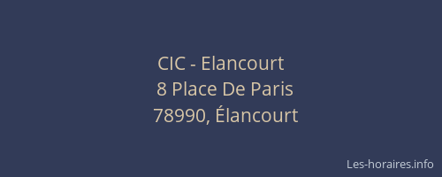 CIC - Elancourt