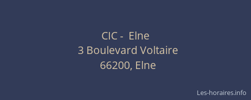 CIC -  Elne
