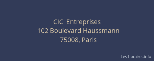 CIC  Entreprises