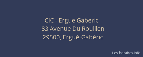 CIC - Ergue Gaberic