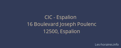 CIC - Espalion