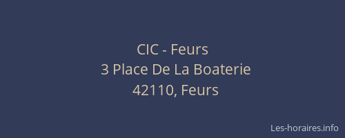 CIC - Feurs