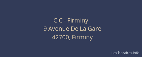 CIC - Firminy