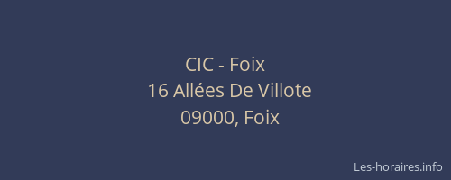 CIC - Foix