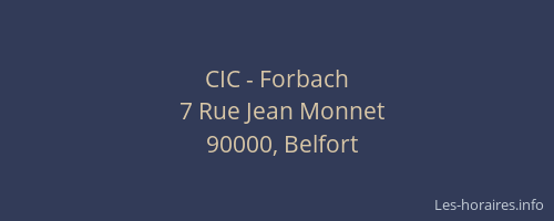 CIC - Forbach