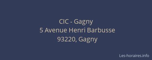 CIC - Gagny