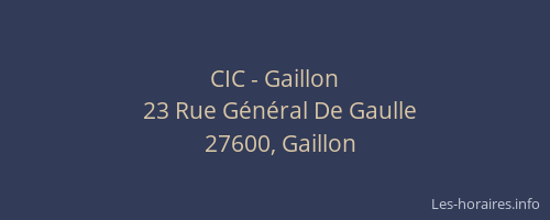 CIC - Gaillon