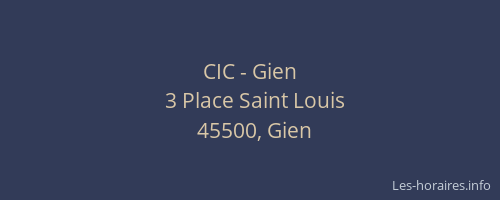 CIC - Gien