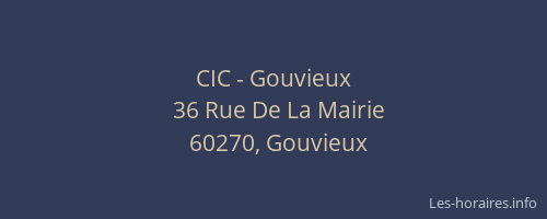 CIC - Gouvieux