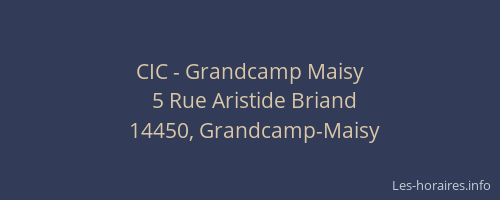CIC - Grandcamp Maisy