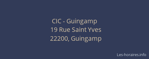 CIC - Guingamp