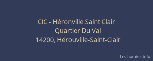 CIC - Héronville Saint Clair