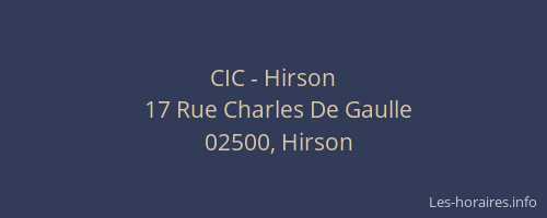 CIC - Hirson