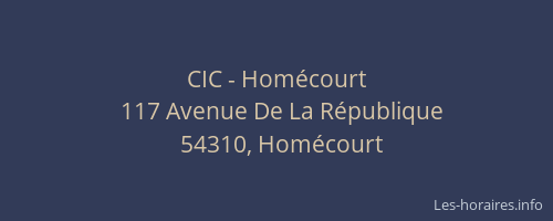 CIC - Hom&eacute;court