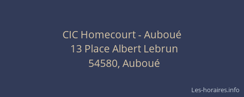 CIC Homecourt - Aubou&eacute;