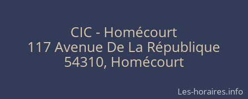 CIC - Homécourt