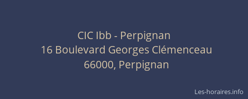 CIC Ibb - Perpignan