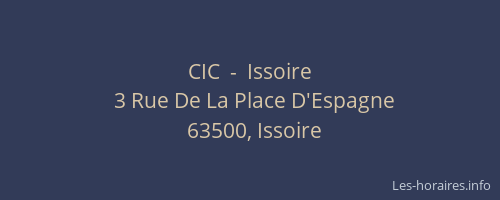 CIC  -  Issoire