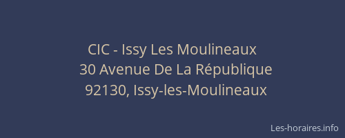 CIC - Issy Les Moulineaux