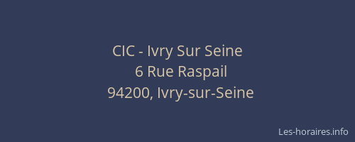 CIC - Ivry Sur Seine